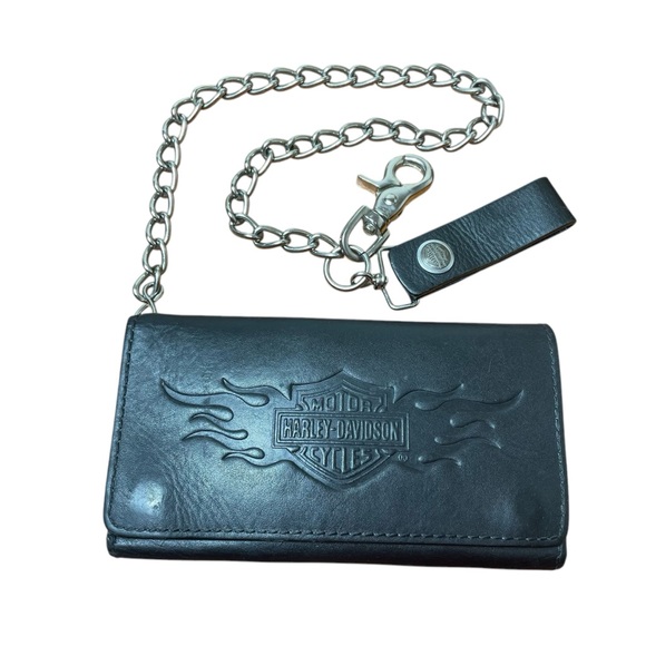 Vintage Y2K Harley-Davidson‎ Black Leather Wallet - Picture 1 of 5